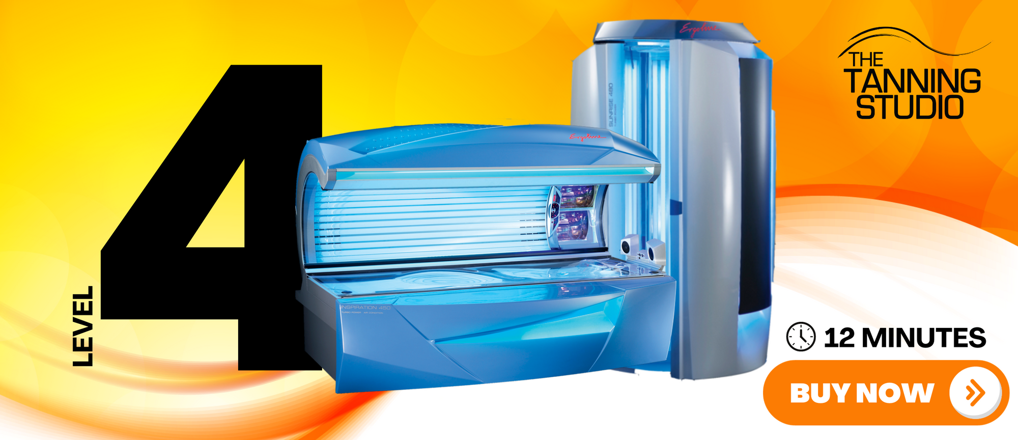 Level 4 Tanning Bed. 12 Minute Tan Time