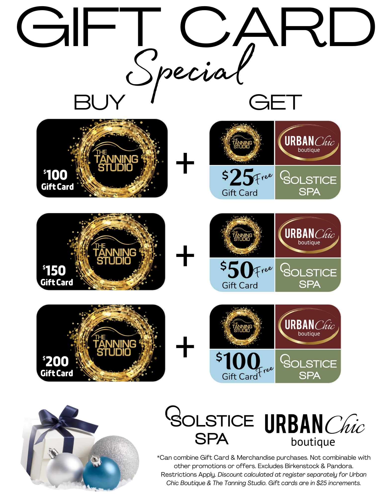 The Tanning Studio Gift Card Special 