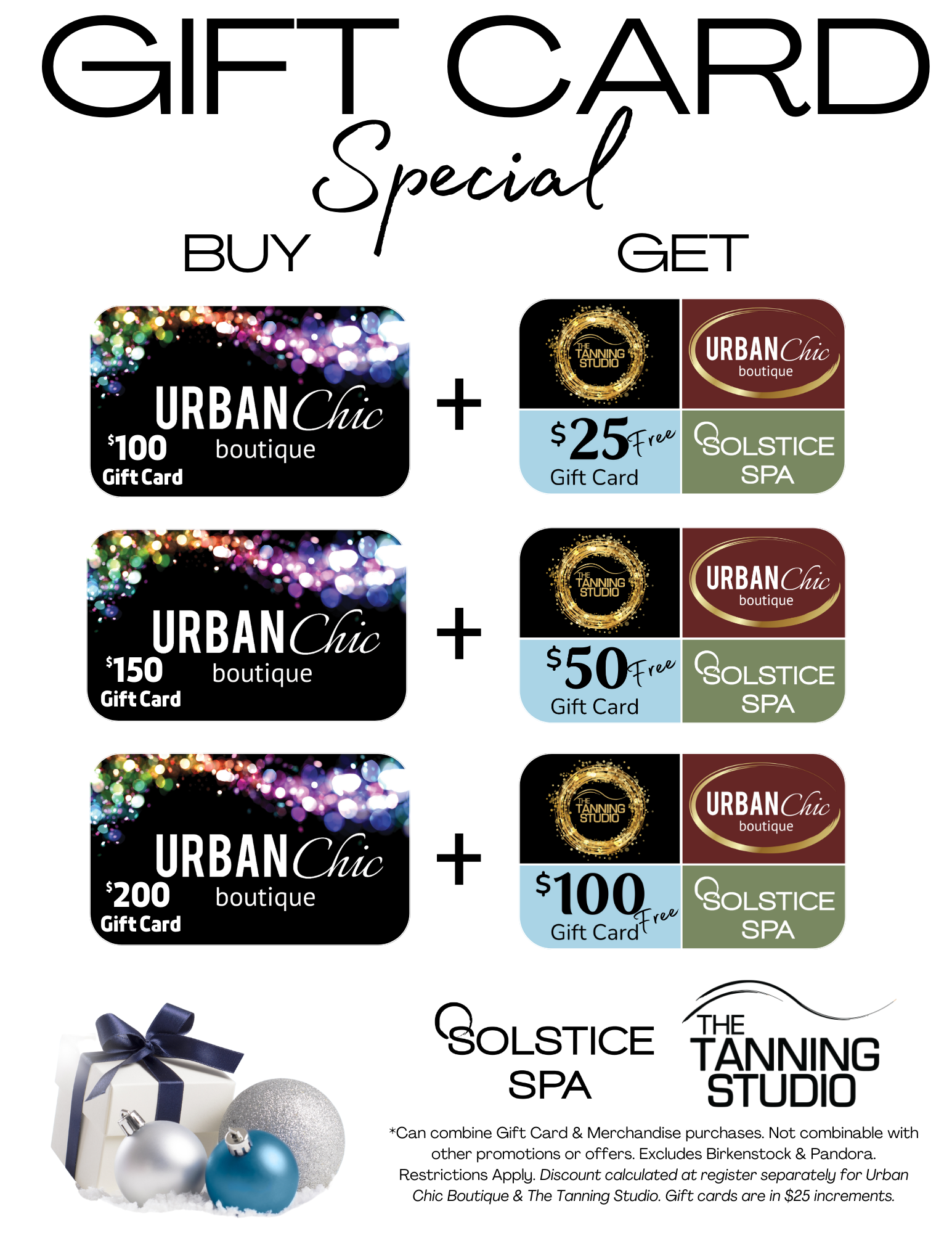 Urban Chic Boutique Gift Card Special