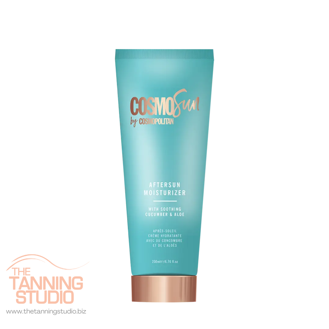 CosmoSun by Cosmopolitan. Aftersun Moisturizer with soothing cucumber & aloe. 