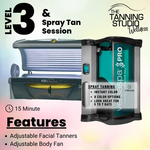 3 Pack of UV Tans with FREE Spray Tan Session