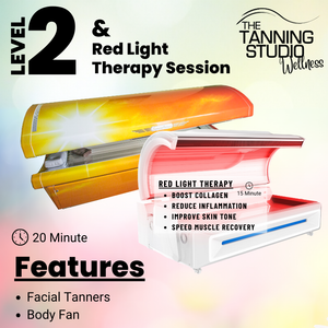 3 Pack of UV Tans with FREE Red Light Session