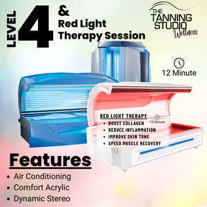 3 Pack of UV Tans with FREE Red Light Session