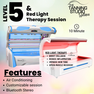 3 Pack of UV Tans with FREE Red Light Session
